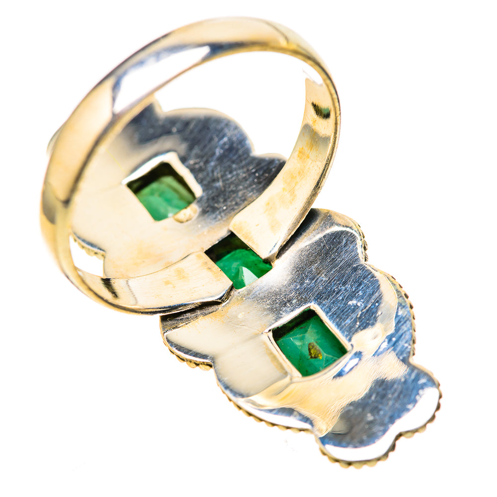 Zambian Emerald Rings handcrafted by Ana Silver Co - RING128612 - Photo 3