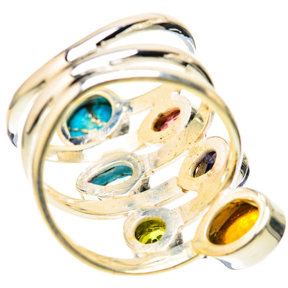 Blue Copper Composite Turquoise Rings handcrafted by Ana Silver Co - RING128619 - Photo 3