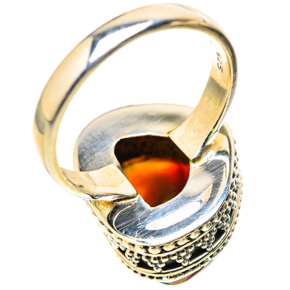Mexican Fire Agate Rings handcrafted by Ana Silver Co - RING128836 - Photo 3