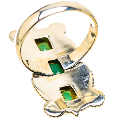 Zambian Emerald Rings handcrafted by Ana Silver Co - RING128846 - Photo 3