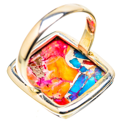 Kingman Pink Dahlia Turquoise Rings handcrafted by Ana Silver Co - RING128872 - Photo 3