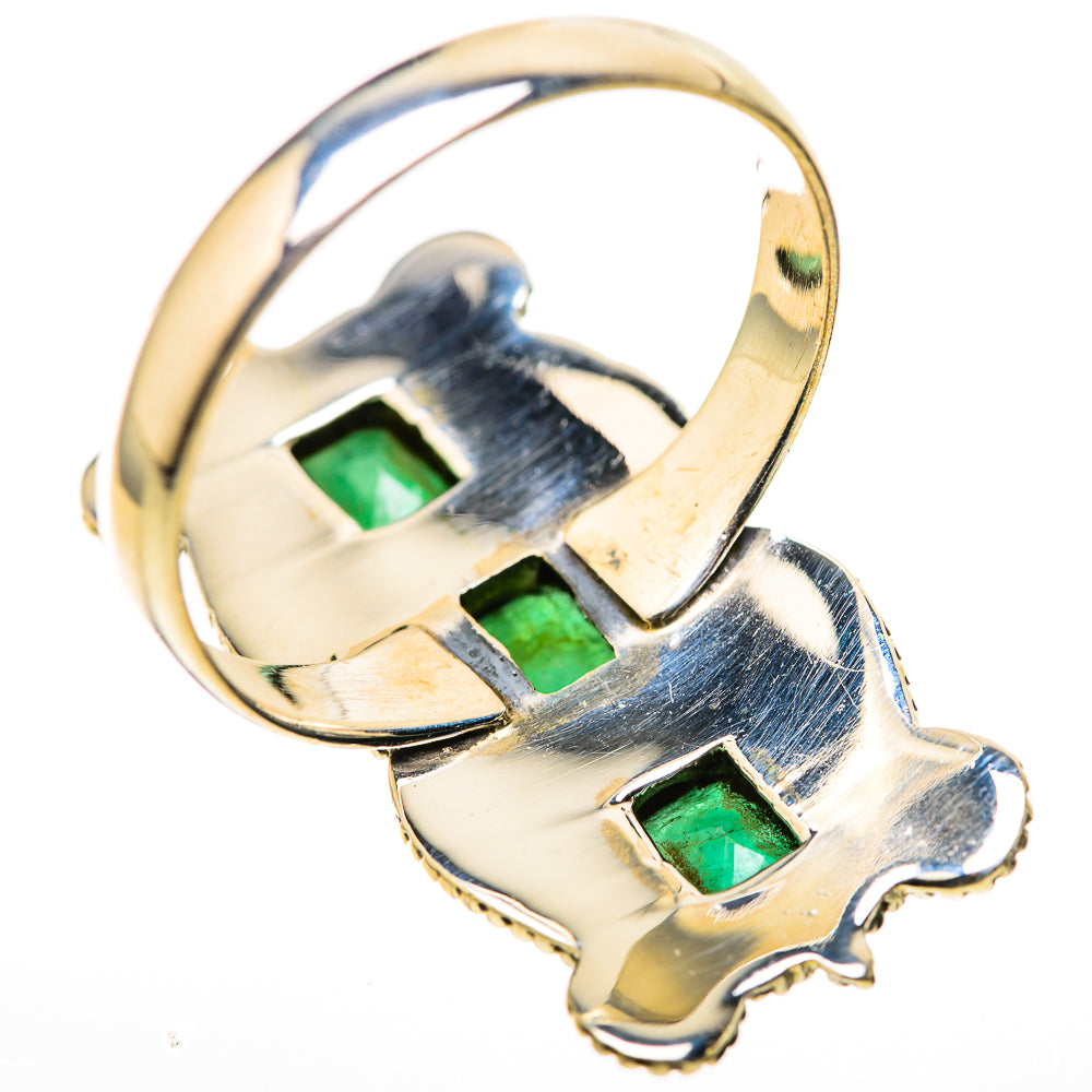 Zambian Emerald Rings handcrafted by Ana Silver Co - RING128877 - Photo 3