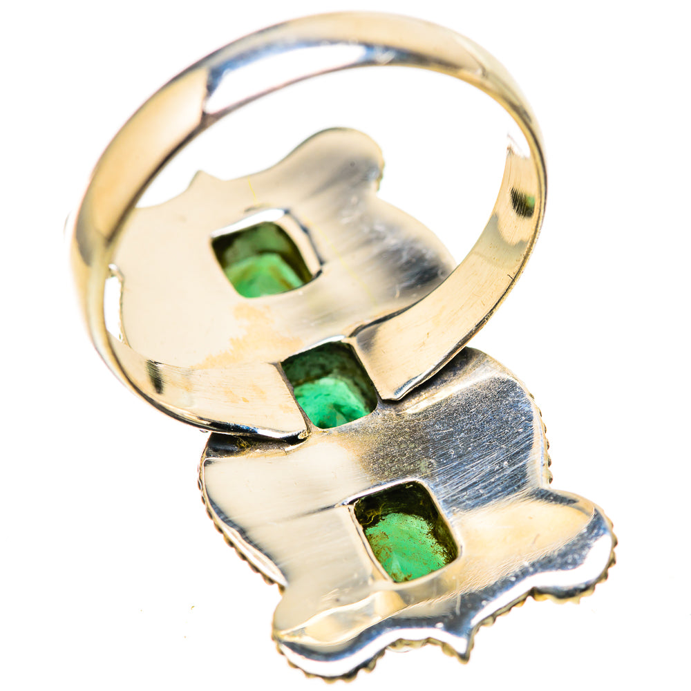Zambian Emerald Rings handcrafted by Ana Silver Co - RING128887 - Photo 3