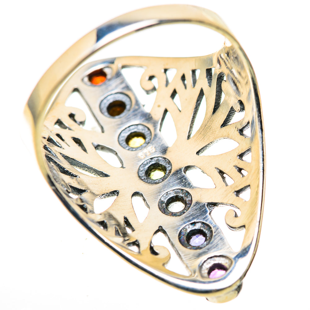 Multi-Stone Rainbow Chakra Rings handcrafted by Ana Silver Co - RING128926 - Photo 3