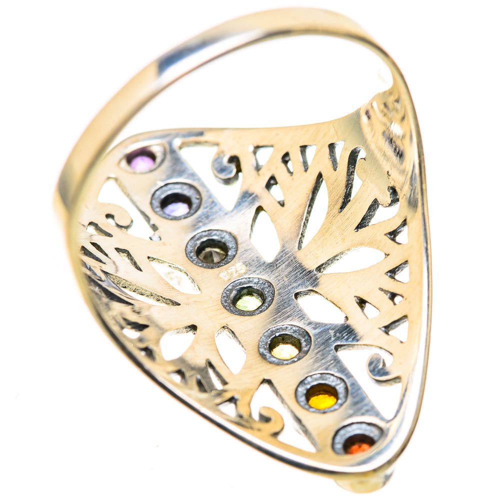 Multi-Stone Rainbow Chakra Rings handcrafted by Ana Silver Co - RING128934 - Photo 3