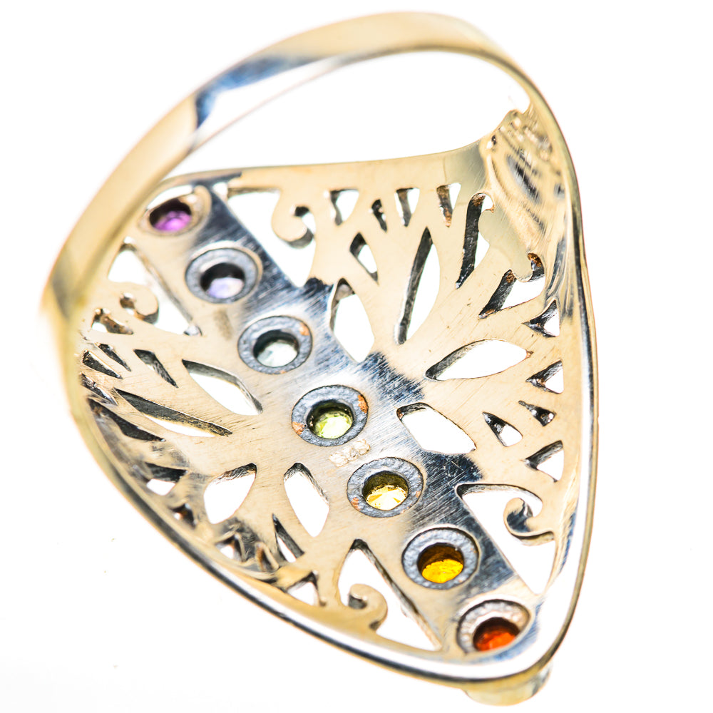 Multi-Stone Rainbow Chakra Rings handcrafted by Ana Silver Co - RING128944 - Photo 3