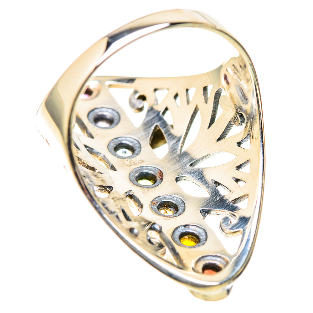 Multi-Stone Rainbow Chakra Rings handcrafted by Ana Silver Co - RING128969 - Photo 3
