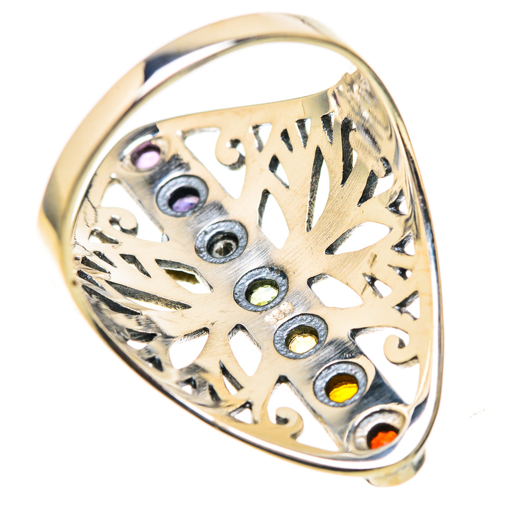 Multi-Stone Rainbow Chakra Rings handcrafted by Ana Silver Co - RING128970 - Photo 3