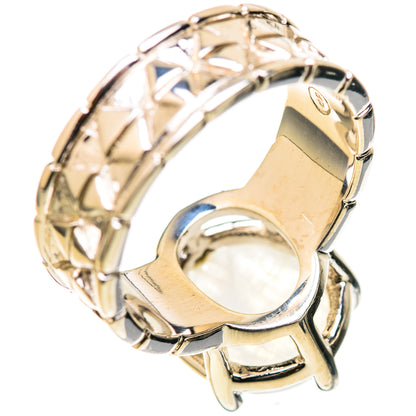 Rainbow Moonstone Rings handcrafted by Ana Silver Co - RING128971 - Photo 3