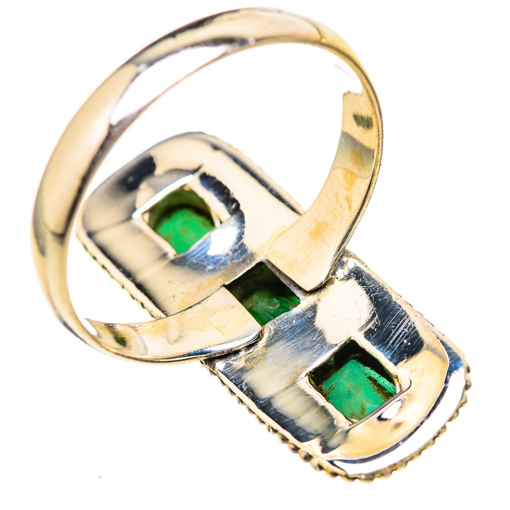 Zambian Emerald Rings handcrafted by Ana Silver Co - RING128982 - Photo 3