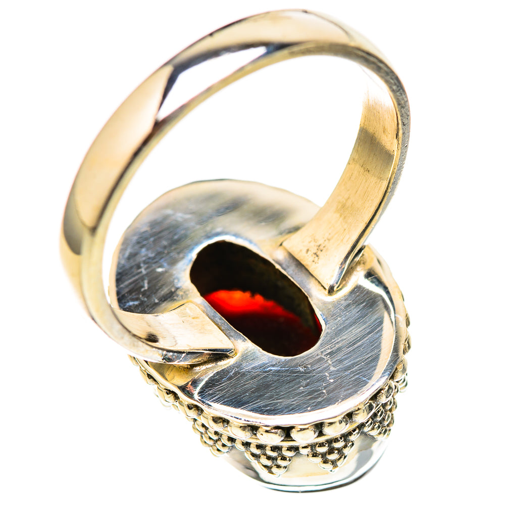 Mexican Fire Agate Rings handcrafted by Ana Silver Co - RING128985 - Photo 3