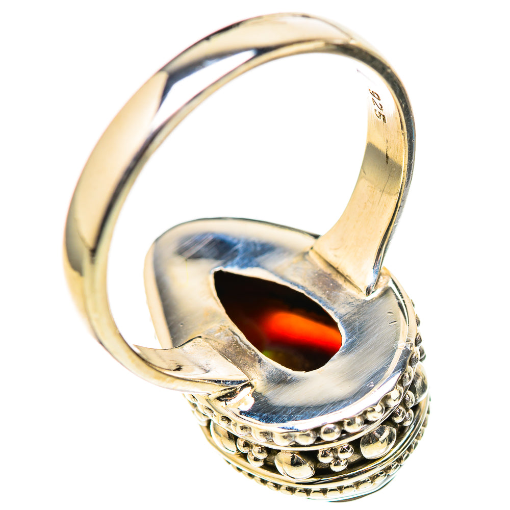 Mexican Fire Agate Rings handcrafted by Ana Silver Co - RING128986 - Photo 3