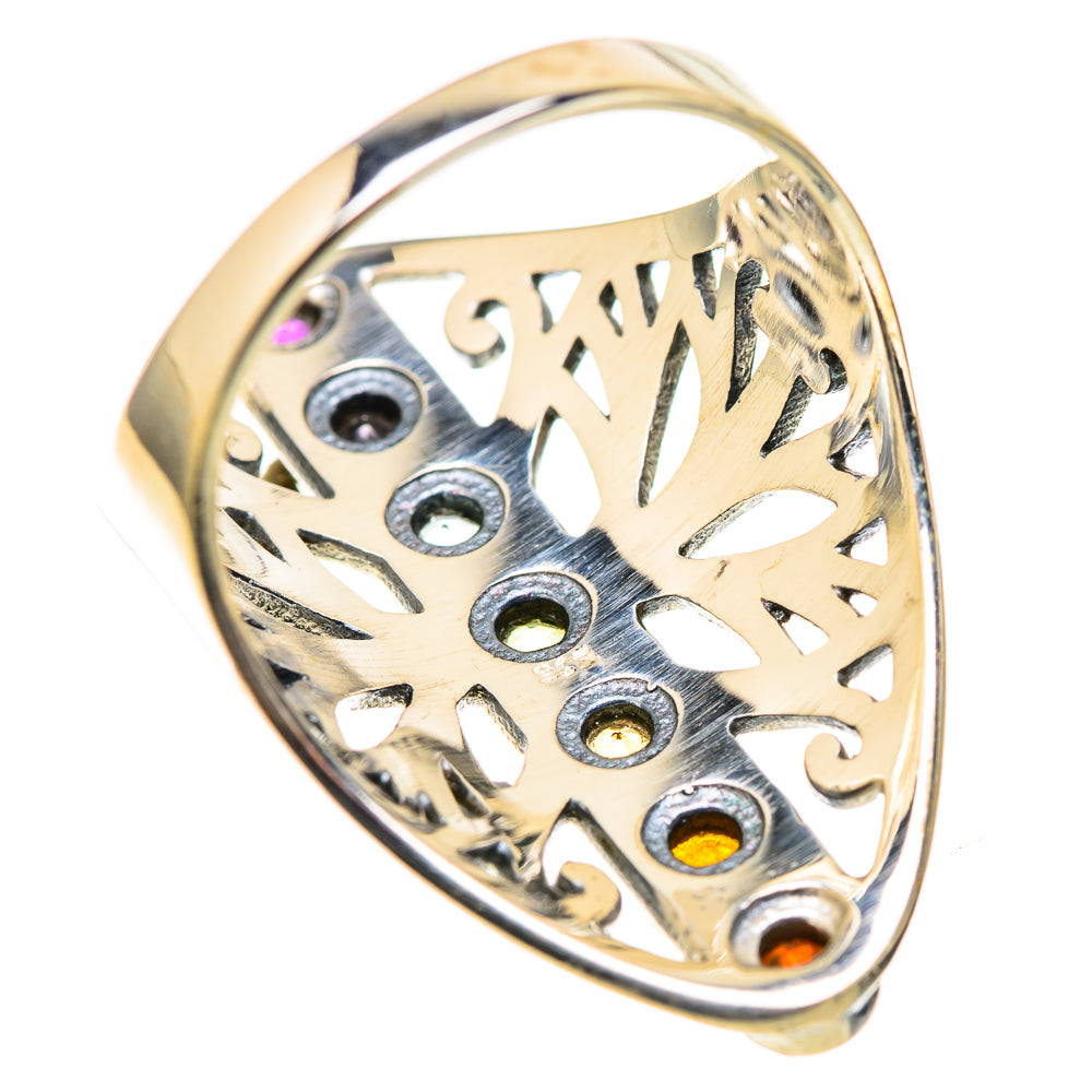 Multi-Stone Rainbow Chakra Rings handcrafted by Ana Silver Co - RING128991 - Photo 3
