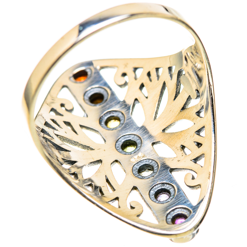 Multi-Stone Rainbow Chakra Rings handcrafted by Ana Silver Co - RING128992 - Photo 3