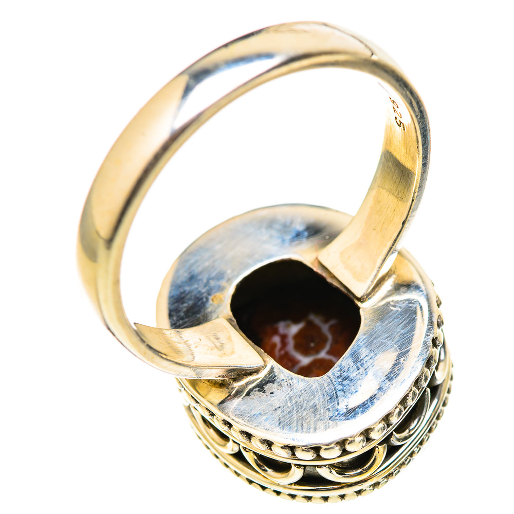 Mexican Fire Agate Rings handcrafted by Ana Silver Co - RING129010 - Photo 3