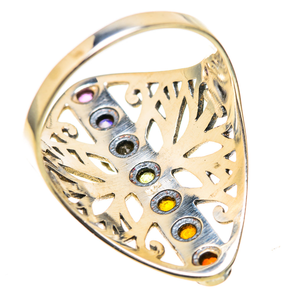Multi-Stone Rainbow Chakra Rings handcrafted by Ana Silver Co - RING129013 - Photo 3