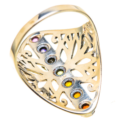 Multi-Stone Rainbow Chakra Rings handcrafted by Ana Silver Co - RING129013 - Photo 3