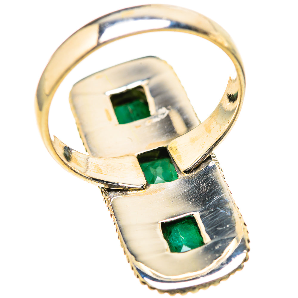 Zambian Emerald Rings handcrafted by Ana Silver Co - RING129025 - Photo 3