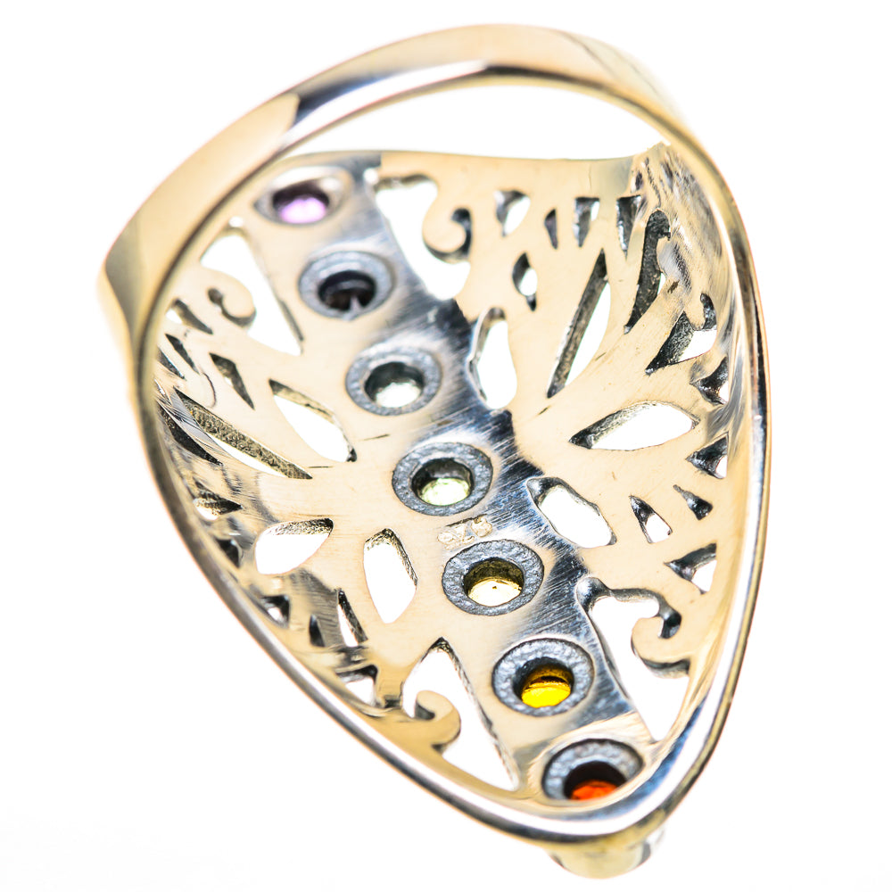 Multi-Stone Rainbow Chakra Rings handcrafted by Ana Silver Co - RING129026 - Photo 3