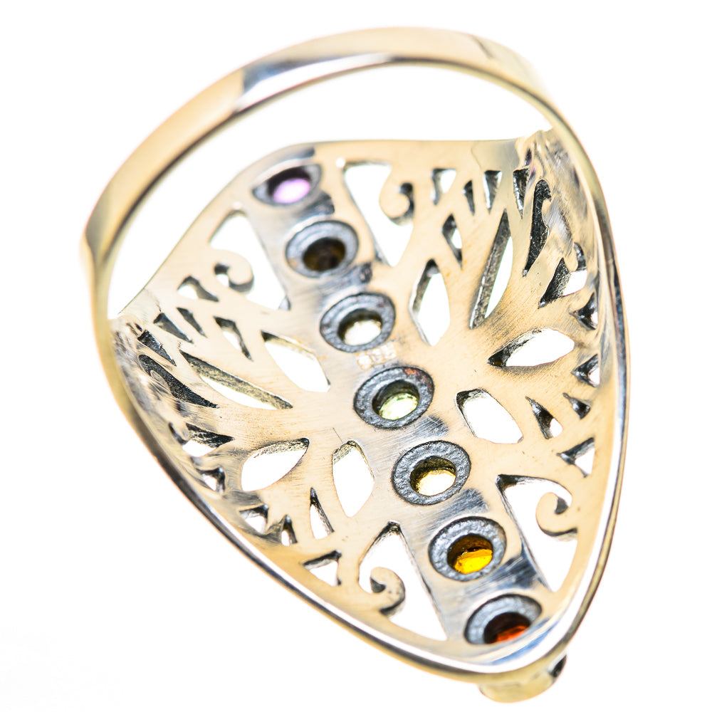 Multi-Stone Rainbow Chakra Rings handcrafted by Ana Silver Co - RING129027 - Photo 3