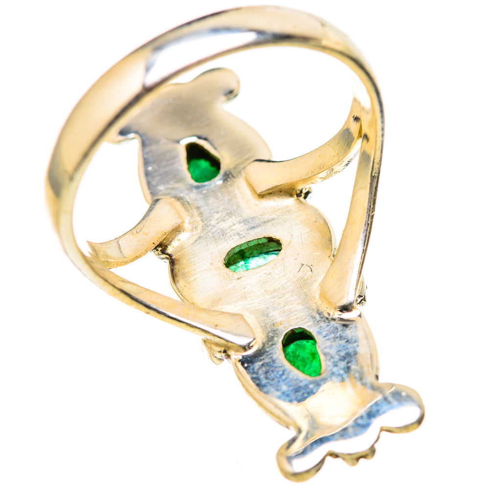 Zambian Emerald Rings handcrafted by Ana Silver Co - RING129047 - Photo 3