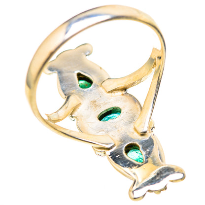 Zambian Emerald Rings handcrafted by Ana Silver Co - RING129067 - Photo 3