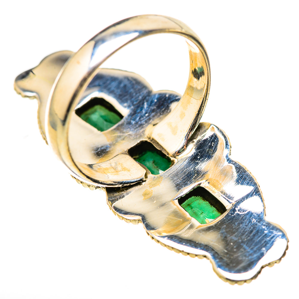 Zambian Emerald Rings handcrafted by Ana Silver Co - RING129089 - Photo 3