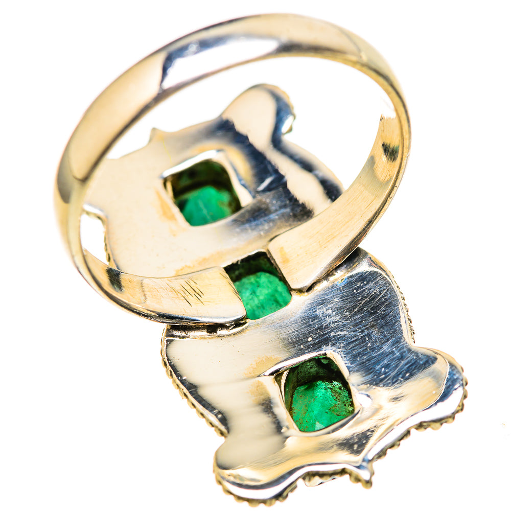 Zambian Emerald Rings handcrafted by Ana Silver Co - RING129106 - Photo 3