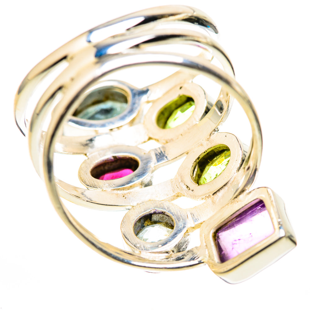 Amethyst, Blue Topaz, Garnet, Peridot Rings handcrafted by Ana Silver Co - RING129110 - Photo 3