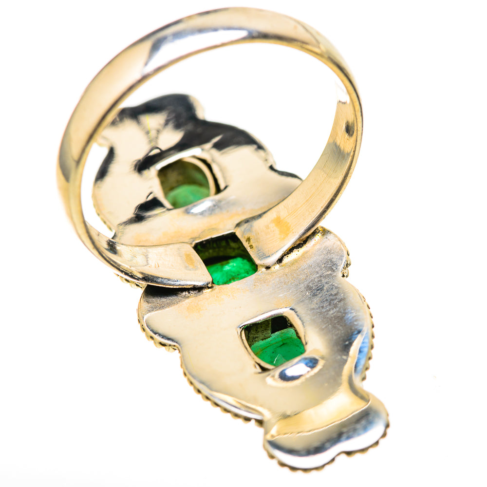 Zambian Emerald Rings handcrafted by Ana Silver Co - RING129114 - Photo 3