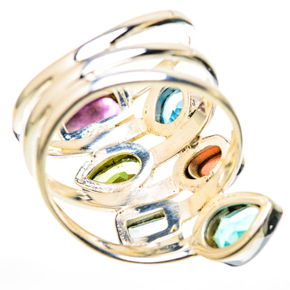 Amethyst, Blue Topaz, Peridot, Garnet Rings handcrafted by Ana Silver Co - RING129126 - Photo 3