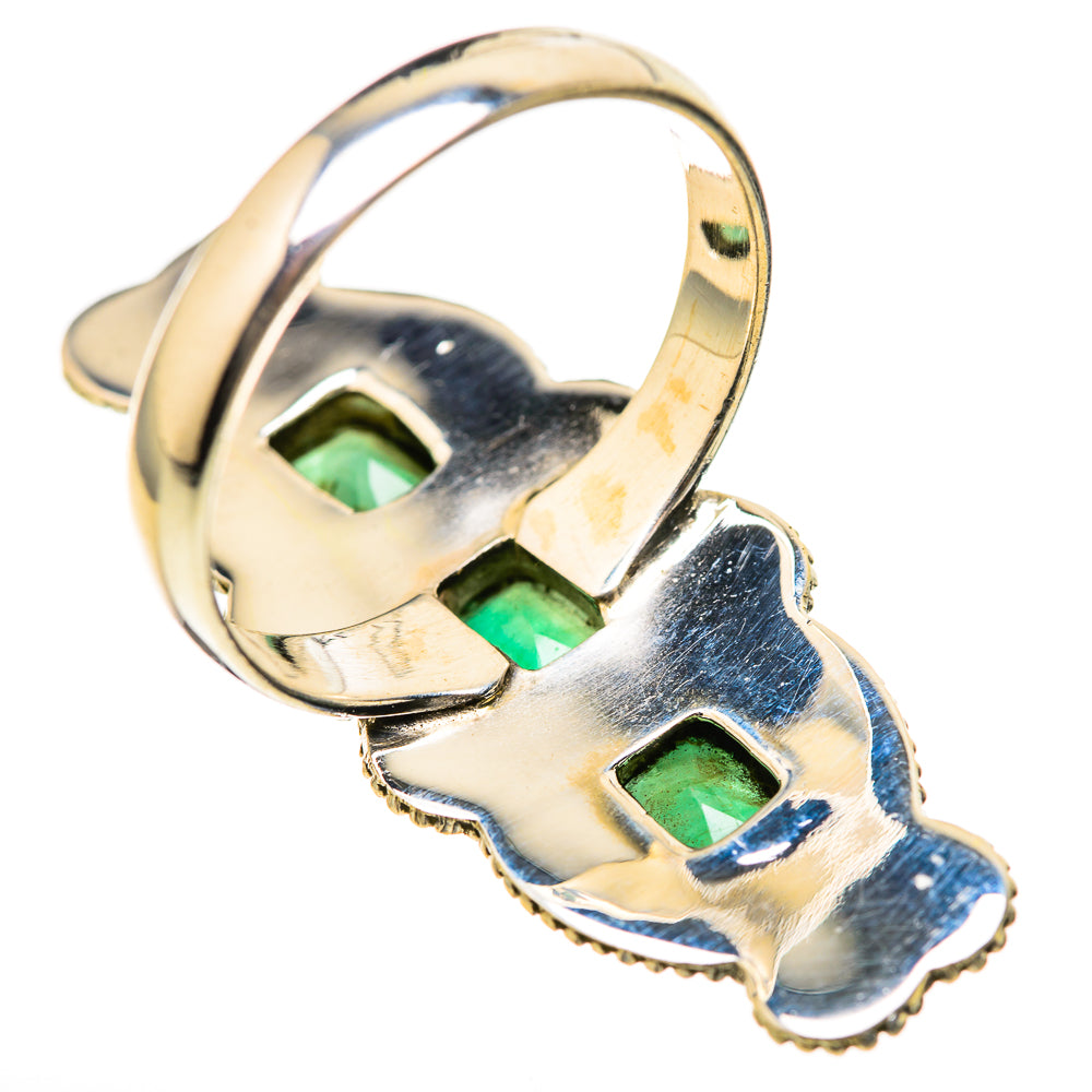 Zambian Emerald Rings handcrafted by Ana Silver Co - RING129129 - Photo 3