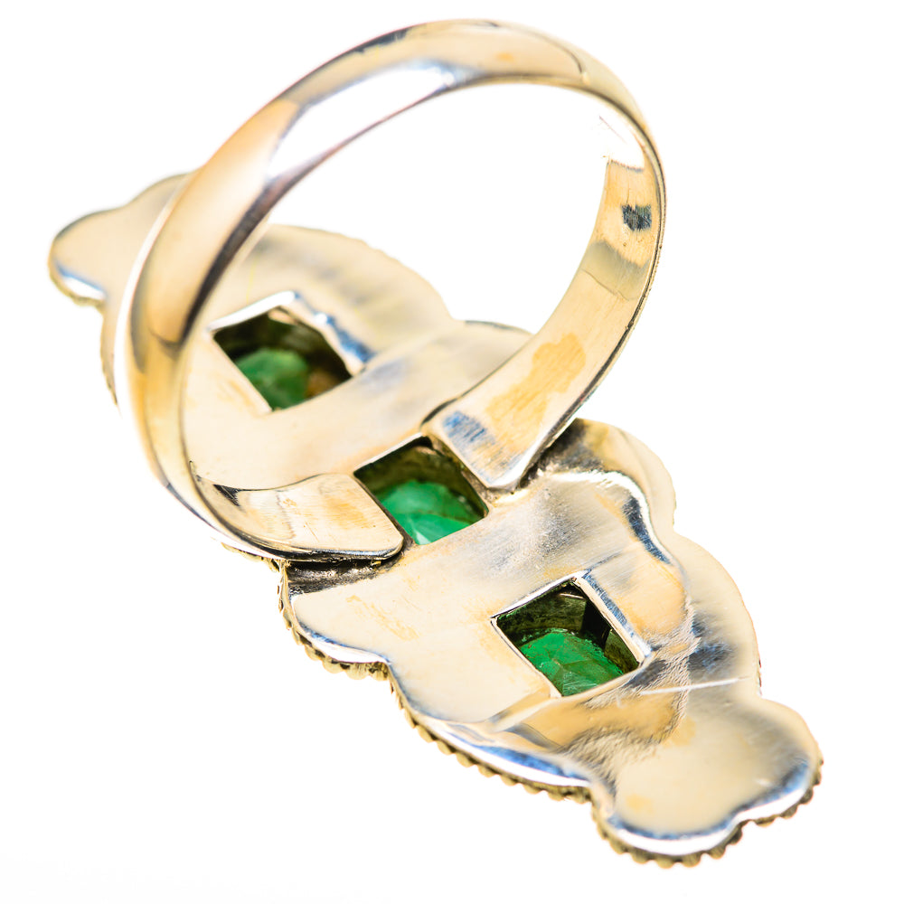 Zambian Emerald Rings handcrafted by Ana Silver Co - RING129153 - Photo 3