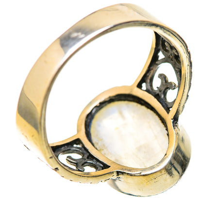 Rainbow Moonstone Rings handcrafted by Ana Silver Co - RING129169_SIZE-6 - Photo 3