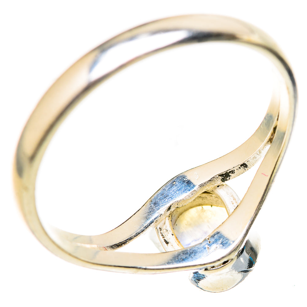 Rainbow Moonstone Rings handcrafted by Ana Silver Co - RING129172_SIZE-8 - Photo 3