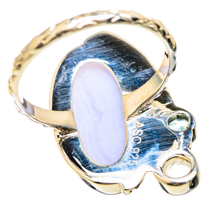 Blue Lace Agate Rings handcrafted by Ana Silver Co - RING129195 - Photo 3