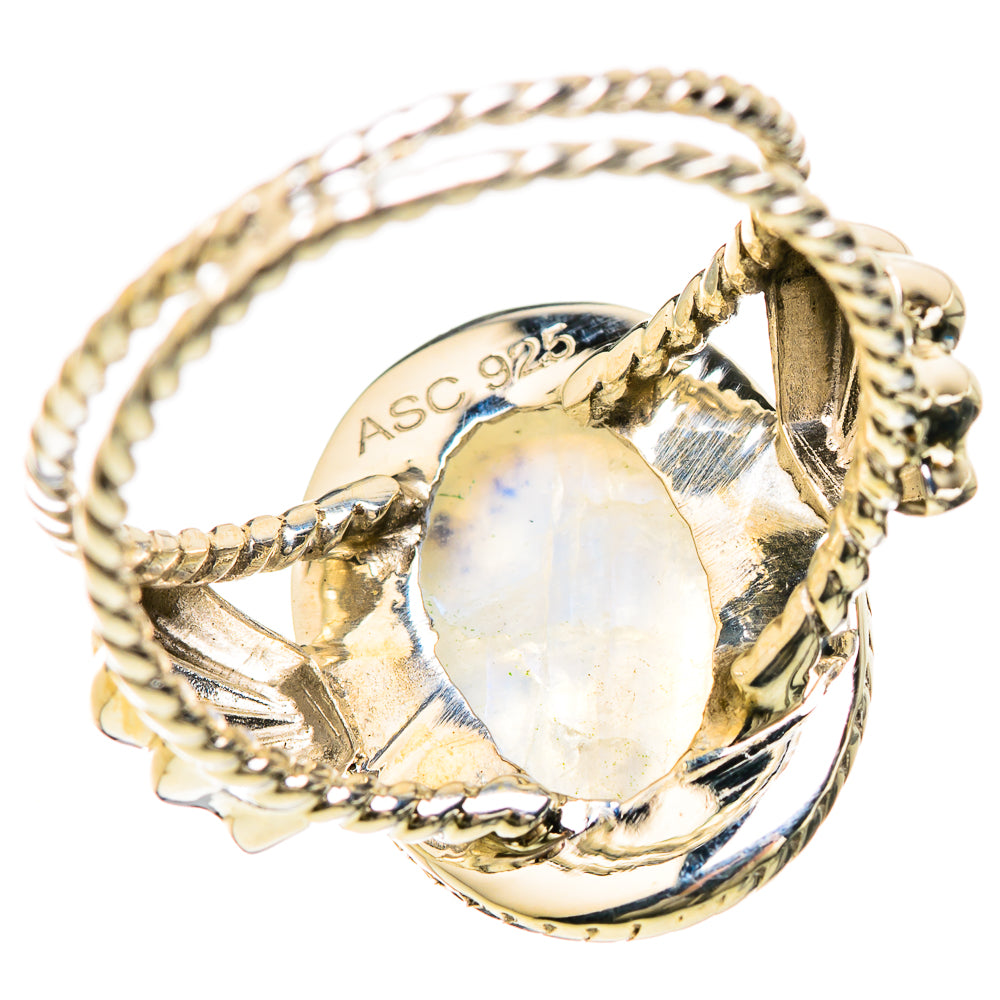 Rainbow Moonstone Rings handcrafted by Ana Silver Co - RING129225 - Photo 3