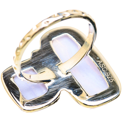 Blue Lace Agate Rings handcrafted by Ana Silver Co - RING129227 - Photo 3