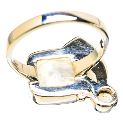 Rainbow Moonstone Rings handcrafted by Ana Silver Co - RING129238 - Photo 3