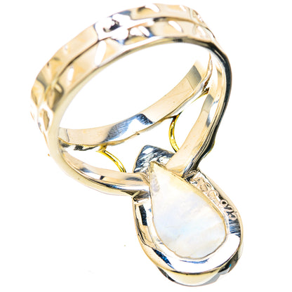 Rainbow Moonstone Rings handcrafted by Ana Silver Co - RING129252 - Photo 3