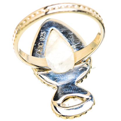 Rainbow Moonstone Rings handcrafted by Ana Silver Co - RING129268 - Photo 3