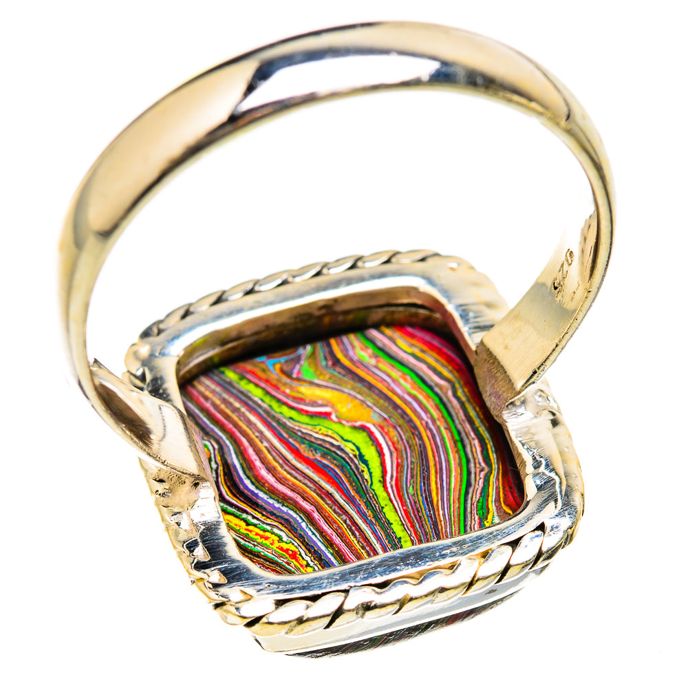 Fordite Rings handcrafted by Ana Silver Co - RING129384 - Photo 3