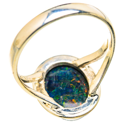 Black Opal Rings handcrafted by Ana Silver Co - RING129407 - Photo 3