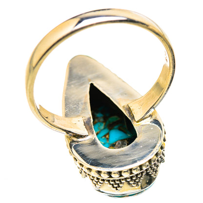 Blue Copper Composite Turquoise Rings handcrafted by Ana Silver Co - RING129447 - Photo 3