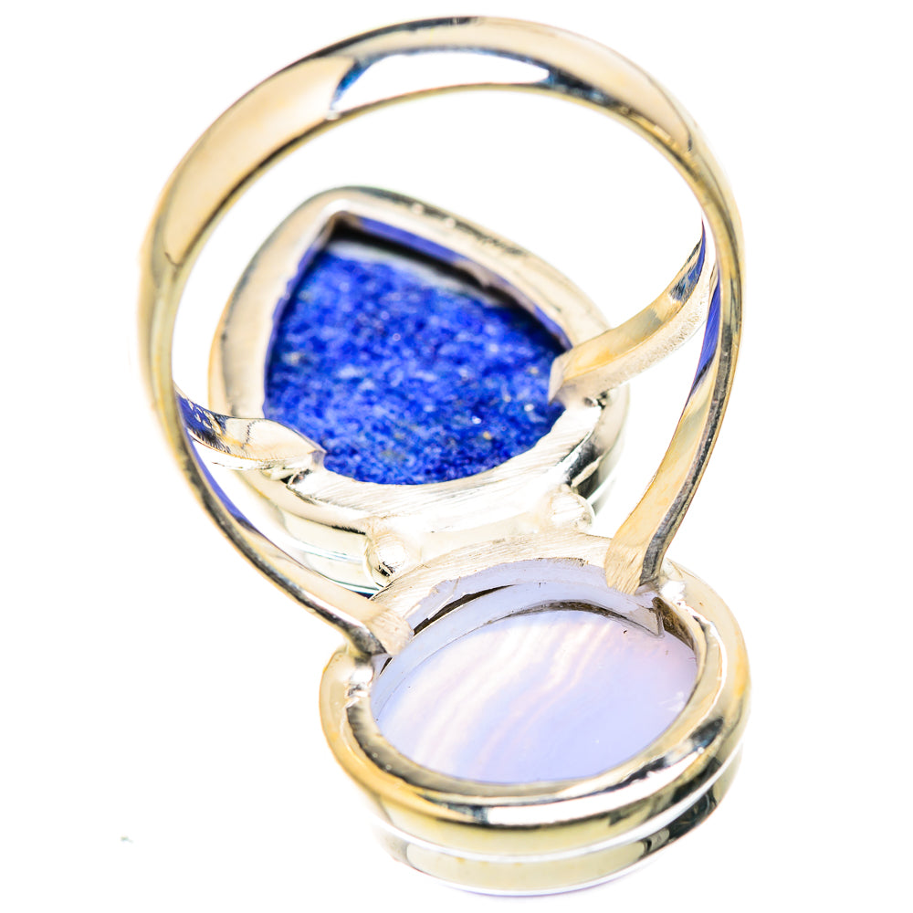 Blue Lace Agate Rings handcrafted by Ana Silver Co - RING129451 - Photo 3