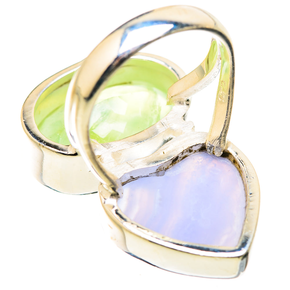 Blue Lace Agate Rings handcrafted by Ana Silver Co - RING129476 - Photo 3