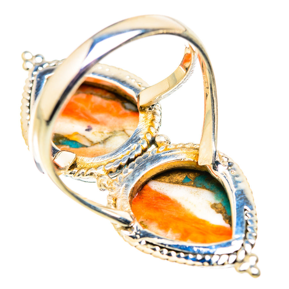 Spiny Oyster Turquoise Rings handcrafted by Ana Silver Co - RING129479 - Photo 3