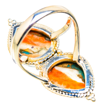Spiny Oyster Turquoise Rings handcrafted by Ana Silver Co - RING129479 - Photo 3