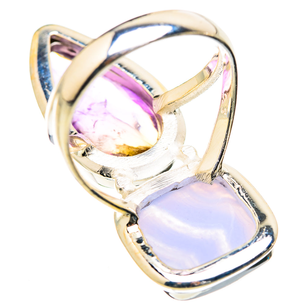 Blue Lace Agate Rings handcrafted by Ana Silver Co - RING129484 - Photo 3