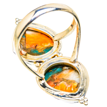 Spiny Oyster Turquoise Rings handcrafted by Ana Silver Co - RING129487 - Photo 3